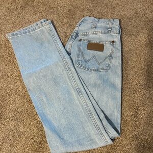Wrangler Light Blue High-Rise Straight Jeans